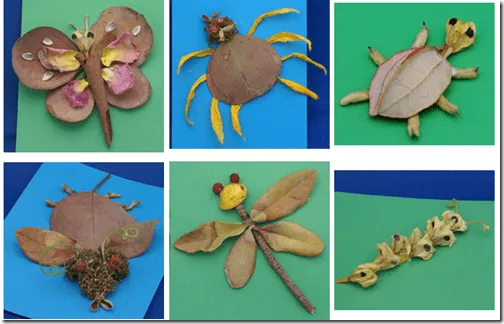 Manualidades para el otoño para niños, DIY con hojas de arboles ...