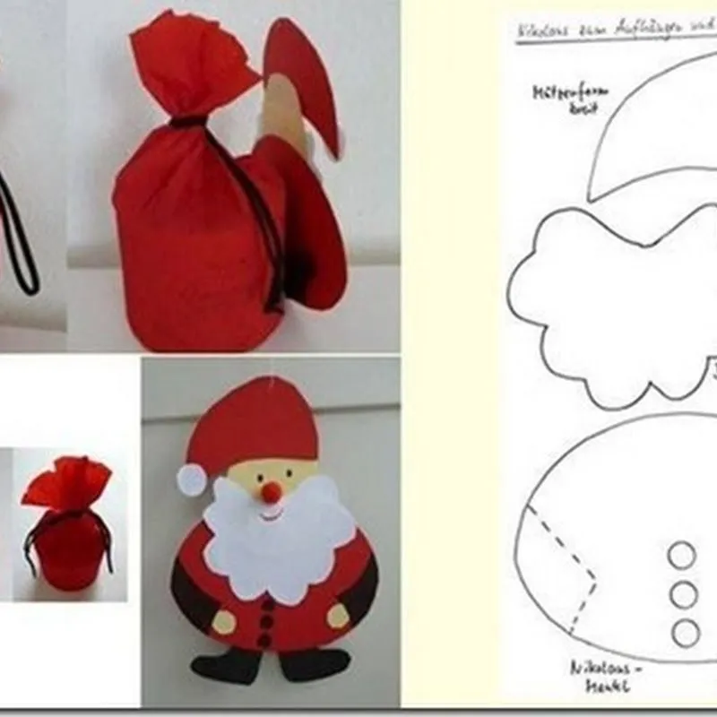 Manualidades papa Noel con moldes en foami - TODO NAVIDAD Manualidades papa Noel con moldes en foami - TODO NAVIDAD