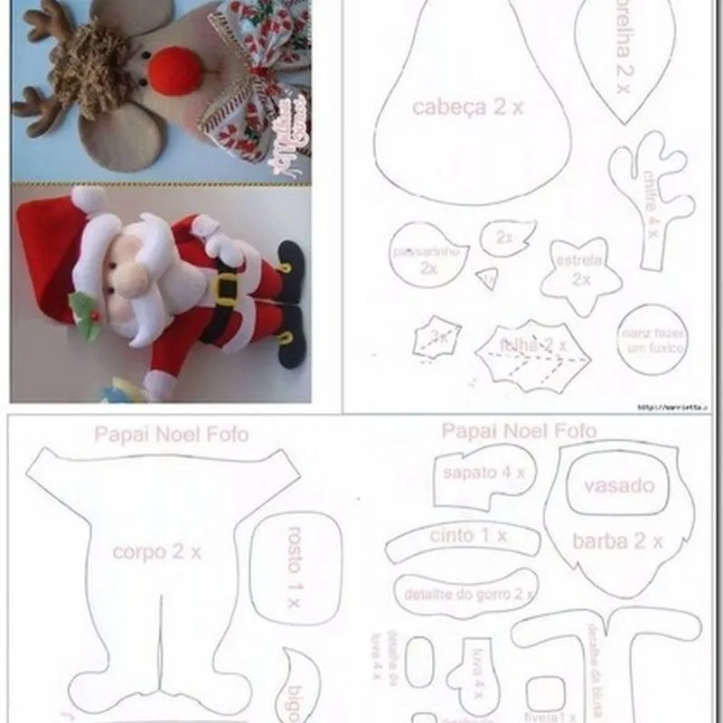 Manualidades papa noel y reno moldes - TODO NAVIDAD Manualidades papa noel y reno moldes - TODO NAVIDAD