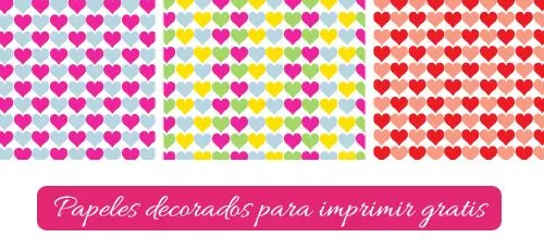 Manualidades: Papel decorado corazones