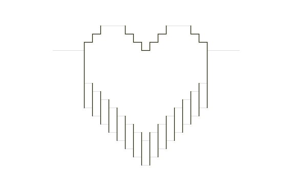 Manualidades en papel, tarjeta Pop Up de corazón pixelado ... Manualidades en papel, tarjeta Pop Up de corazón pixelado ...