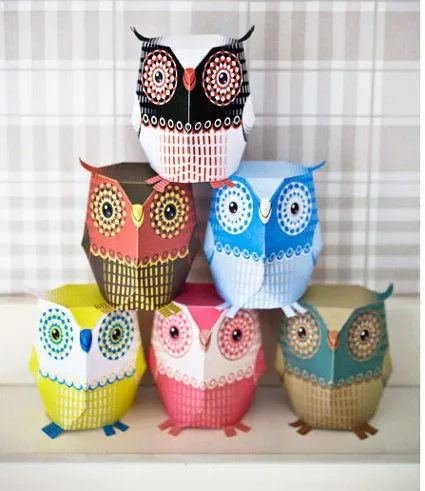 Hermosos búhos de papel para decorar - Decoracion - EstiloPeques