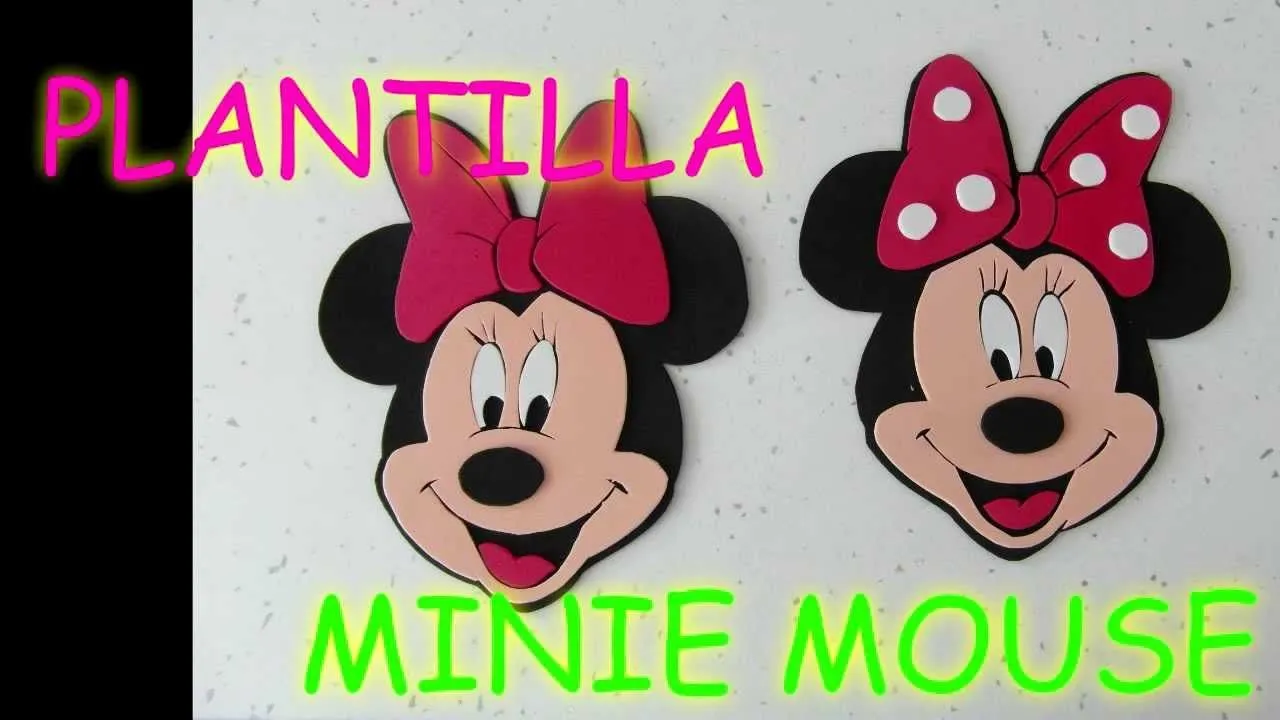 MANUALIDADES: PLANTILLA MINIE MOUSE FOAMI PARA BOLSO,DULCERO ...