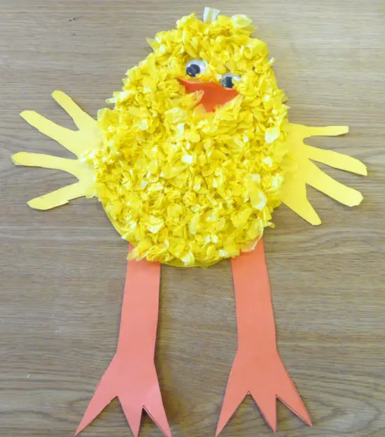 Pollito de papel - Manualidades Infantiles