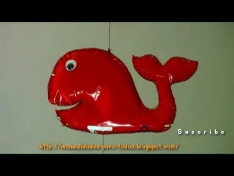 Manualidades con Reciclaje - Móvil de Ballena - Manualidades para ...