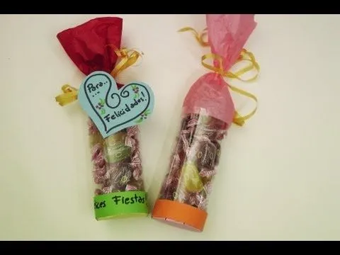 Manualidades para regalar - Tubo con caramelos - Manualidades para ...