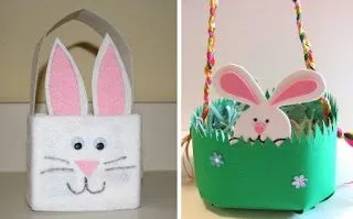 Manualidades en la Revista: Canastas de pascua en goma eva Manualidades en la Revista: Canastas de pascua en goma eva