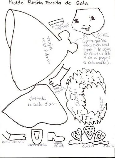 Manualidades de rosita fresita en foami - Imagui