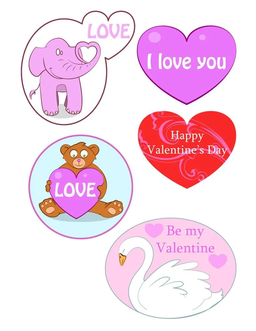 Manualidades de SAN VALENTIN - Pegatinas para tarjetas Manualidades de SAN VALENTIN - Pegatinas para tarjetas