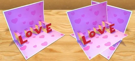 Manualidades de SAN VALENTIN - Tarjeta Pop-Up 3D Amor