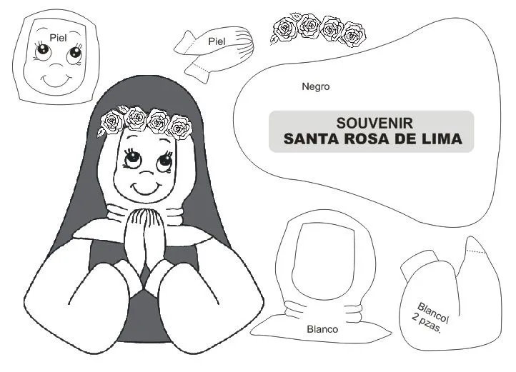 Manualidades de Santa Rosa de Lima | Compartiendo por amor