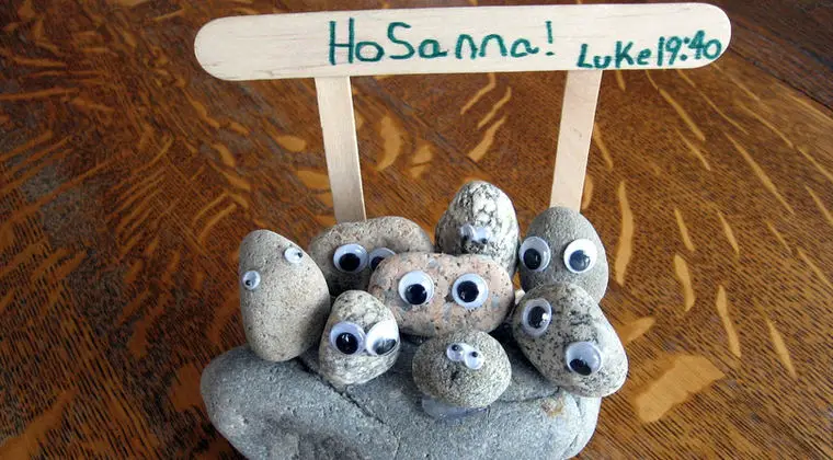 Hosanna! con piedras - Manualidades Infantiles