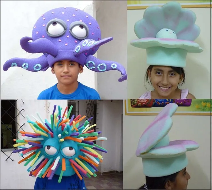 Manualidades, Sombreros locos, Manualidades escolares Manualidades, Sombreros locos, Manualidades escolares