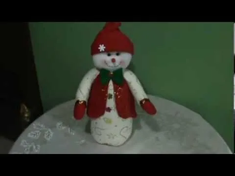 manualidades stella muñeco de nieve en botella - YouTube