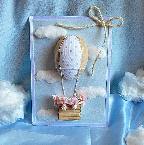 Manualidades. Tarjeta de invitación en 3D para bautizo o ...