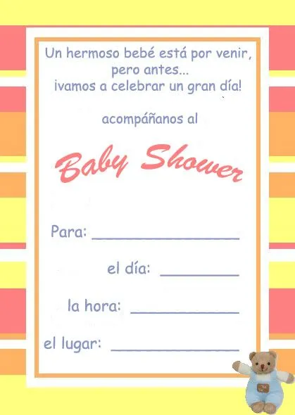 BLOG DE FIESTAS: Invitaciones Baby shower-niña