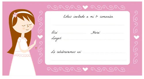 Manualidades: Tarjetas de comunión para imprimir Manualidades: Tarjetas de comunión para imprimir