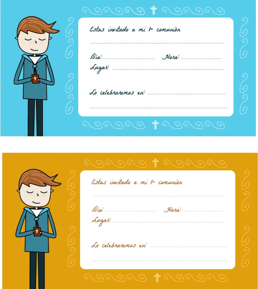 Manualidades: Tarjetas de comunión para imprimir Manualidades: Tarjetas de comunión para imprimir