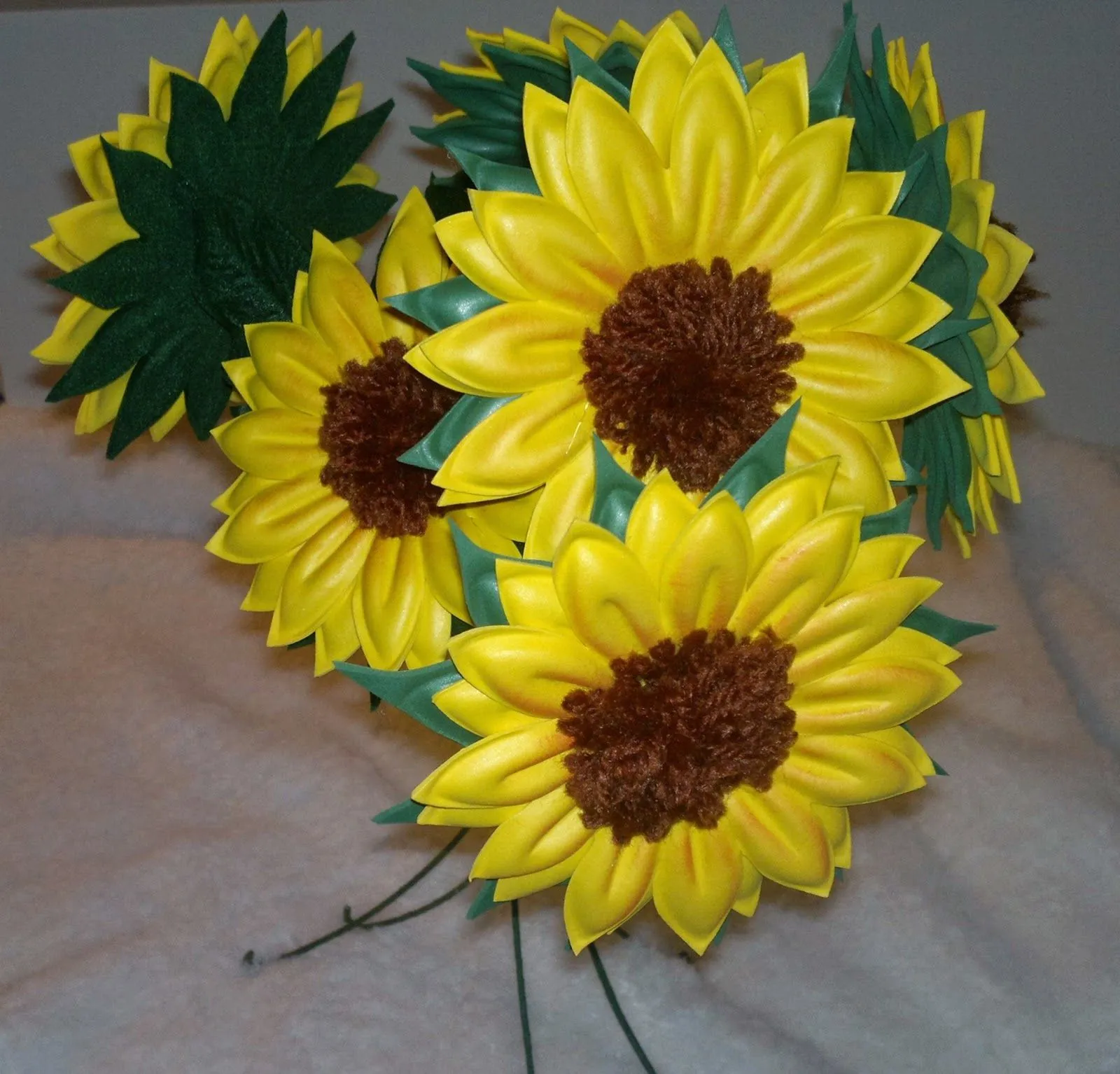 Girasoles con foami - Imagui