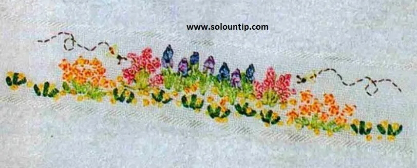 Manualidades toallas bordadas con listón ~ Solountip.com