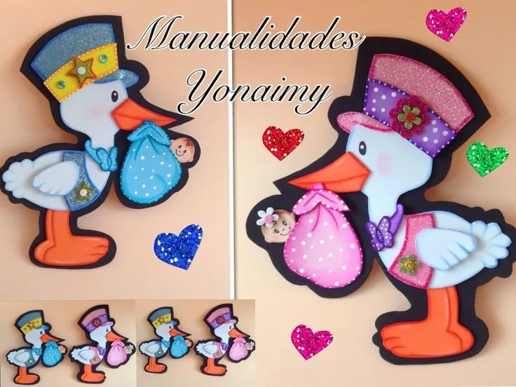 MANUALIDADES YONAIMY: CIGUEÑA PARA BABY SHOWER DE FOAMY O GOMA EV ... MANUALIDADES YONAIMY: CIGUEÑA PARA BABY SHOWER DE FOAMY O GOMA EV ...