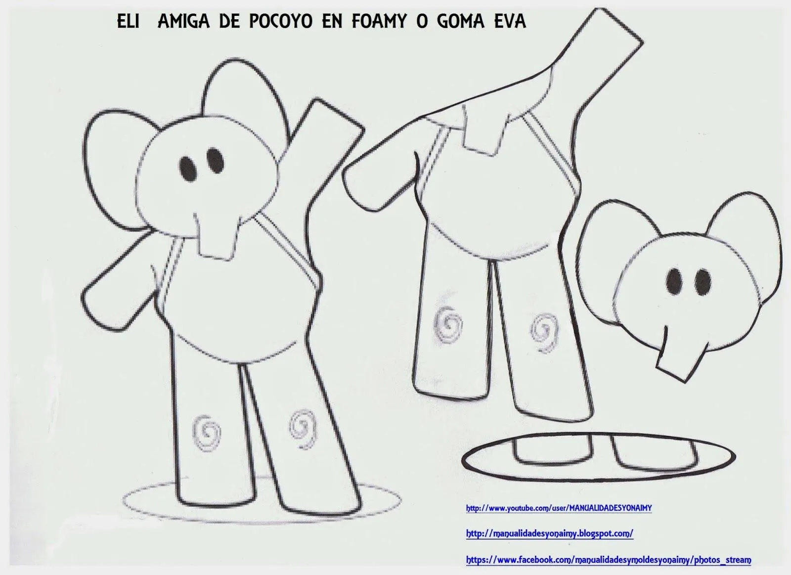 Molde goma eva Pocoyo - Imagui