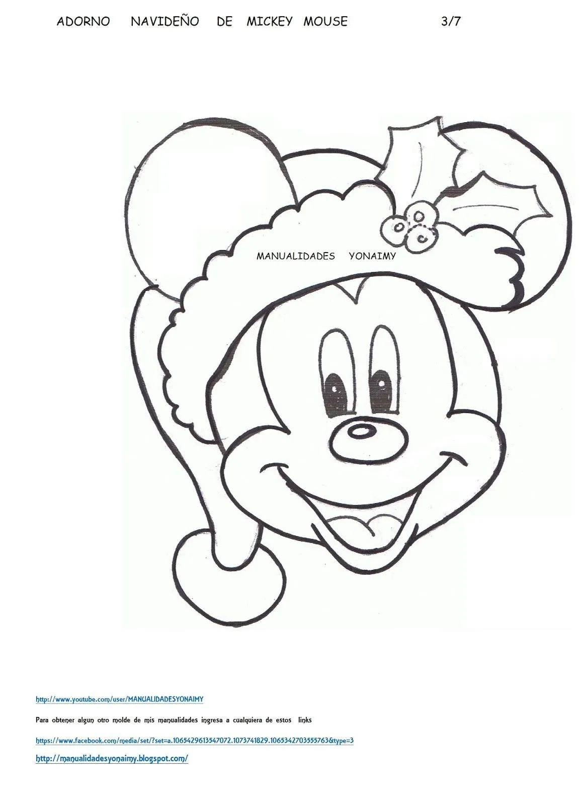 MANUALIDADES YONAIMY | Minnie navideña, Fieltro manualidades navidad, Molde  de mickey mouse