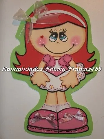 Manualidades_foamy_francis485: Fofucha plana 3 Manualidades_foamy_francis485: Fofucha plana 3