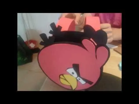 MANUALIDADES: MOCHILA DE ANGRY BIRDS DE GOMA EVA (FOAMI) DULCERO ...