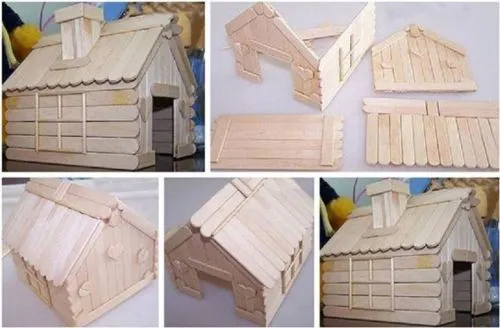 ManualidadesGratis — Casa con palitos de madera! ManualidadesGratis — Casa con palitos de madera!