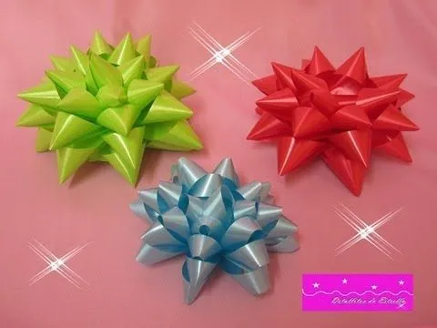 MANUALIDADES:Moños Estrella para Regalos - YouTube MANUALIDADES:Moños Estrella para Regalos - YouTube