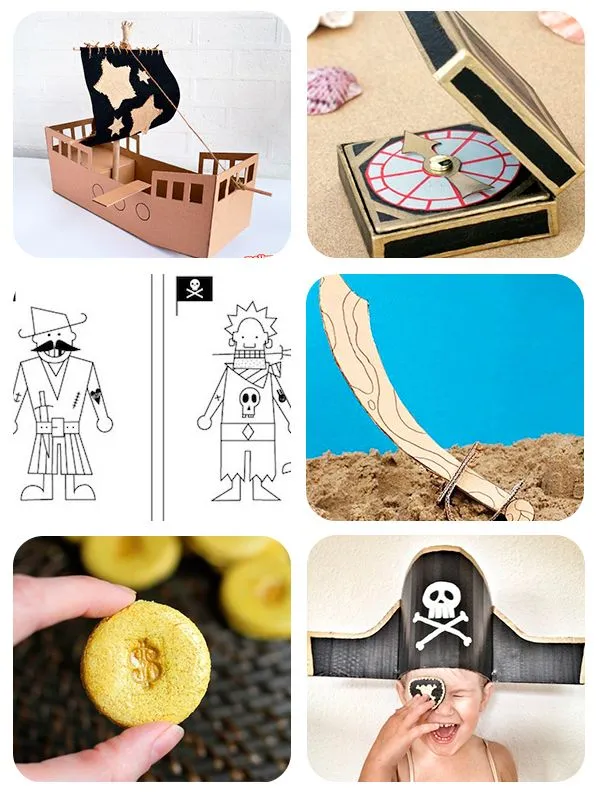6 manualides infantiles ¡de piratas!