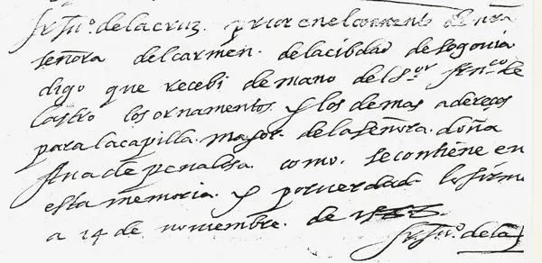 Carta manuscrita de 1588 de San Juan de la Cruz sobre donativo de ... Carta manuscrita de 1588 de San Juan de la Cruz sobre donativo de ...
