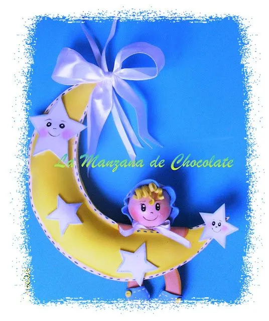 La manzana de chocolate: Luna y Estrellas