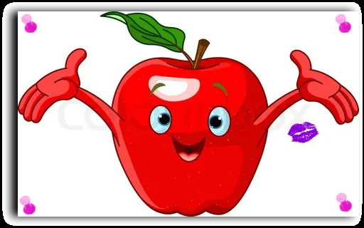 Manzana roja animada - Imagui