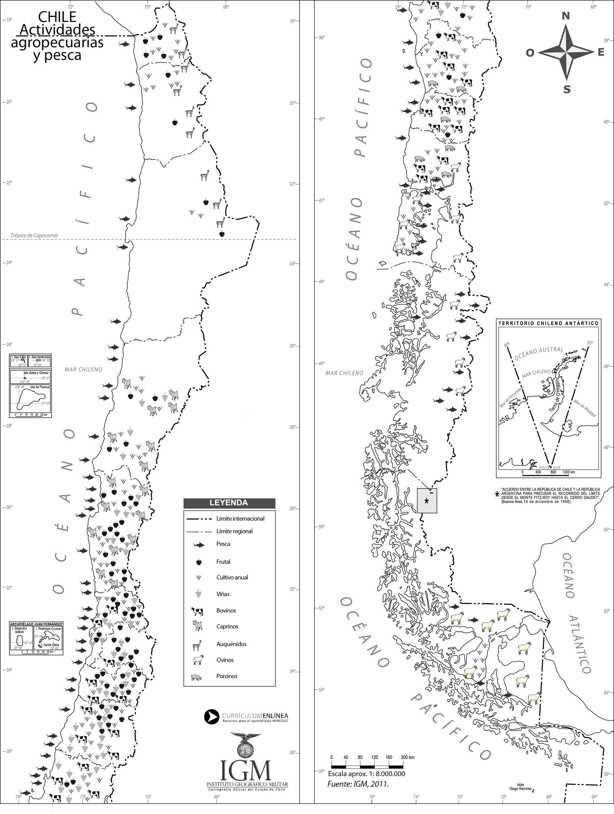 Mapa actividad agropecuaria y pesca en blanco y negro - Currículum ... Mapa actividad agropecuaria y pesca en blanco y negro - Currículum ...