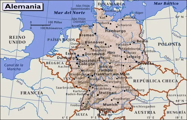 MAPA DE ALEMANIA | MAPAS MAPA