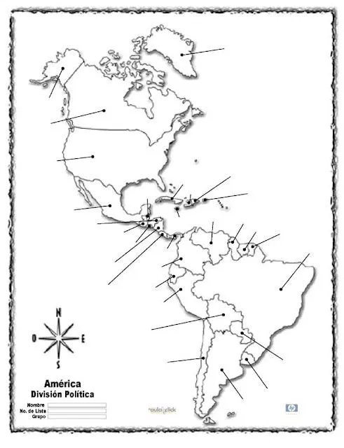 Mapas de america con nombres - Imagui