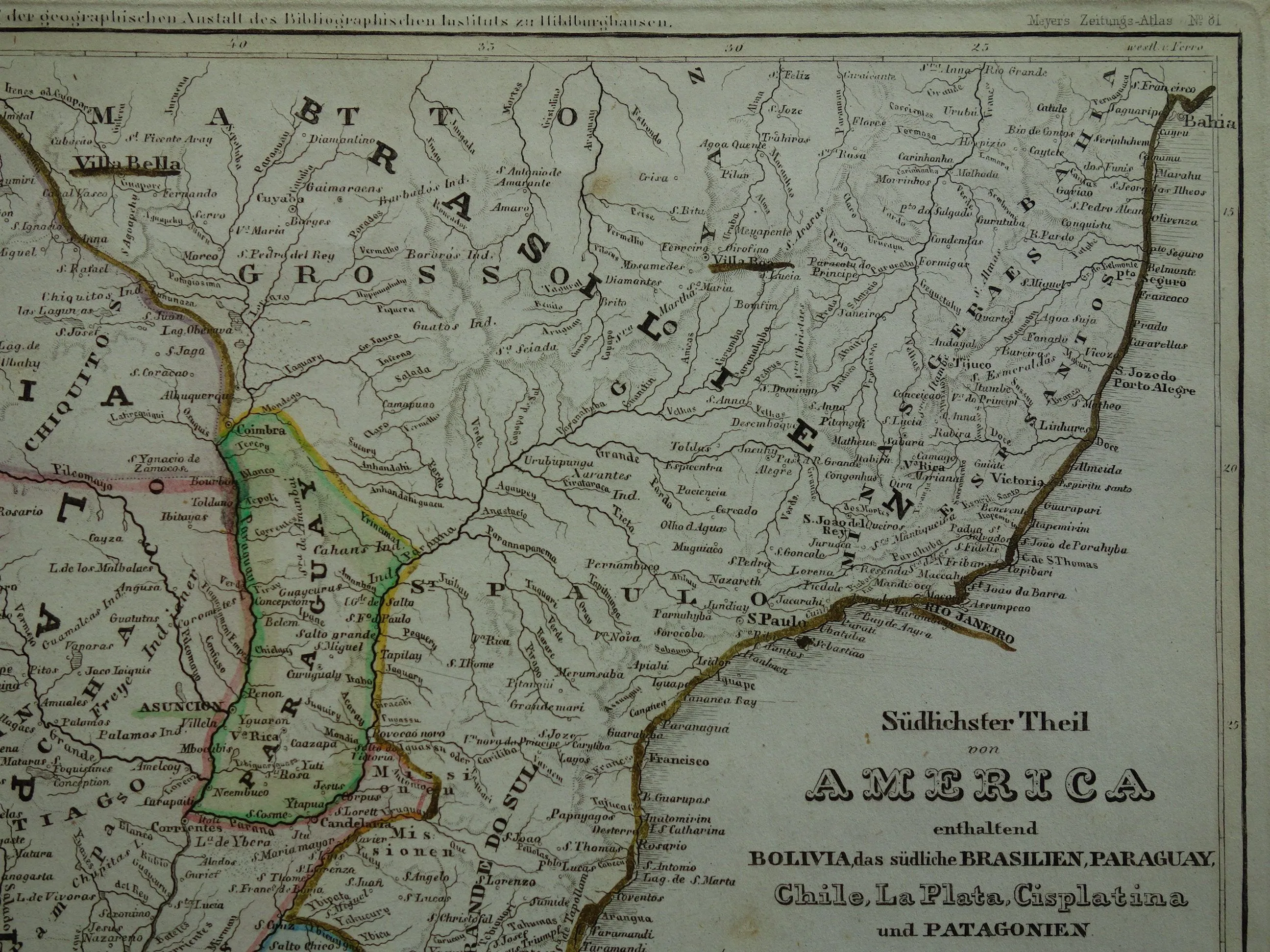 Mapa de AMÉRICA DEL SUR 1850 impresión antigua original - Etsy México