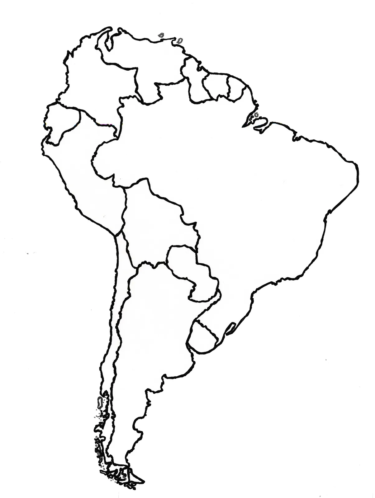Mapa de América del sur para pintar - Imagui Mapa de América del sur para pintar - Imagui