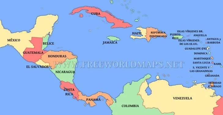 Mapa centroamerica politico - Imagui