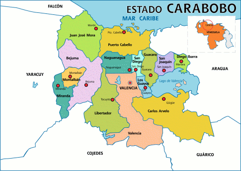 Mapa de carabobo para colorear - Imagui