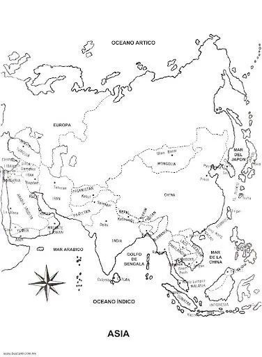 LOS CONTINENTES MAPAS PARA PINTAR