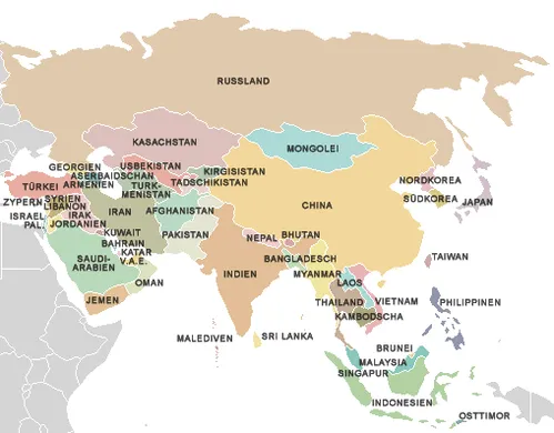 Mapa de Asia Imagen