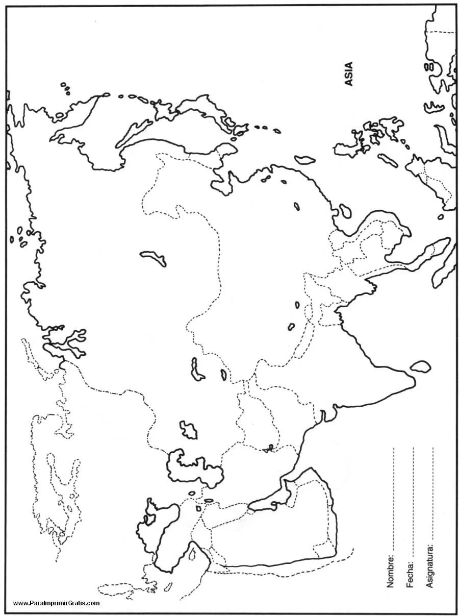 Mapa de Asia - Para Imprimir Gratis - ParaImprimirGratis. Mapa de Asia - Para Imprimir Gratis - ParaImprimirGratis.