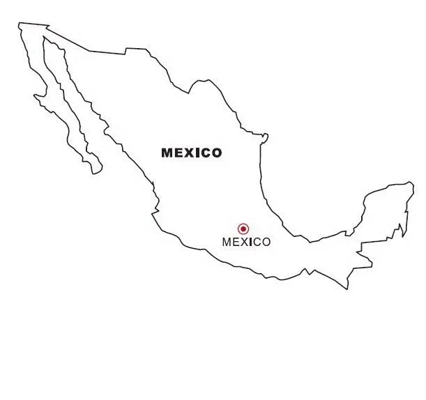 LAMINAS PARA COLOREAR - COLORING PAGES: Mapa y Bandera de Mexico ...