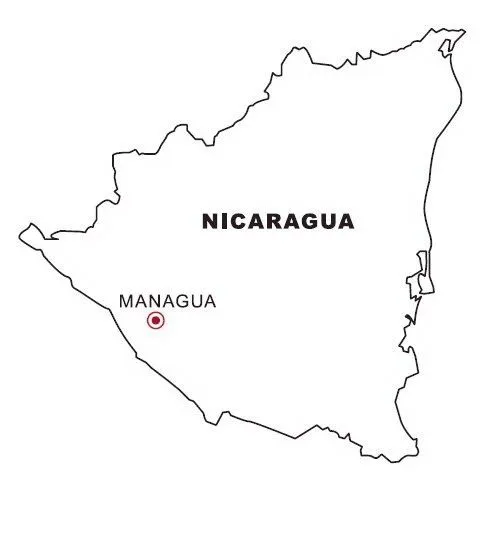 Mapa y Bandera de Nicaragua para dibujar pintar colorear imprimir ...