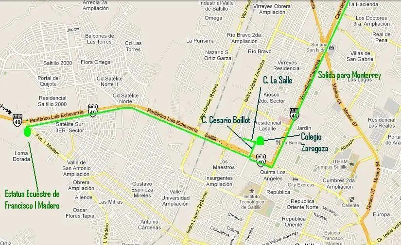 Mapa Caravana en Saltillo | Fuerzas Unidas por Nuestros ...