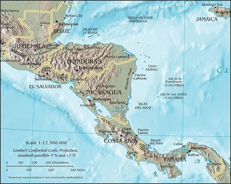 Mapa de centroamerica
