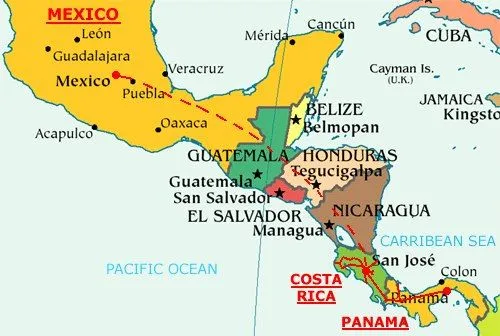 Mapa de centroamerica y mexico - Imagui